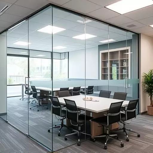 frameless office glass walls lake Orion Michigan,frameless glass partitions,modern office design with glass walls