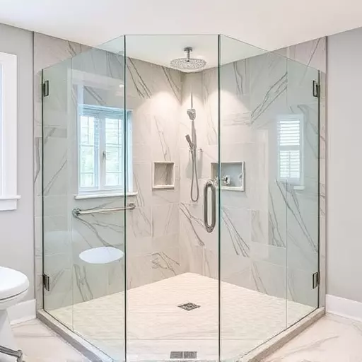 Frameless panels with UV-blocking technology Sterling Heights MI,Frameless designs for temperature-controlled showers,