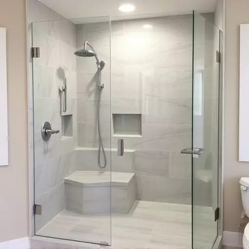 Frameless panels with UV-blocking technology Sterling Heights MI,Frameless designs for temperature-controlled showers,