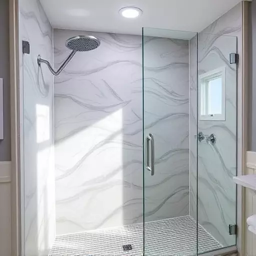Frameless panels with UV-blocking technology Sterling Heights MI,Frameless designs for temperature-controlled showers,