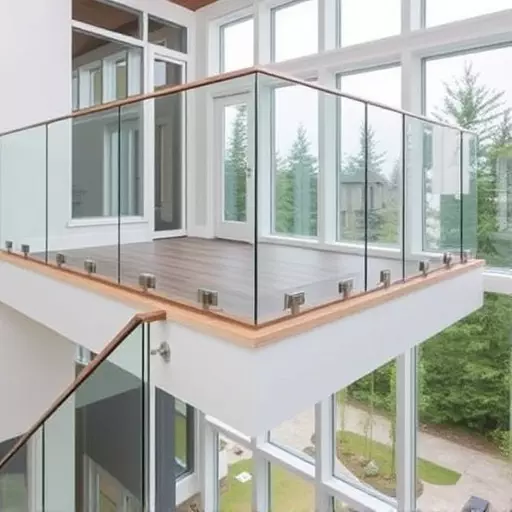 glass railings for balconies and stairs lake Orion Michigan,frameless glass railings,glass balcony railing systems