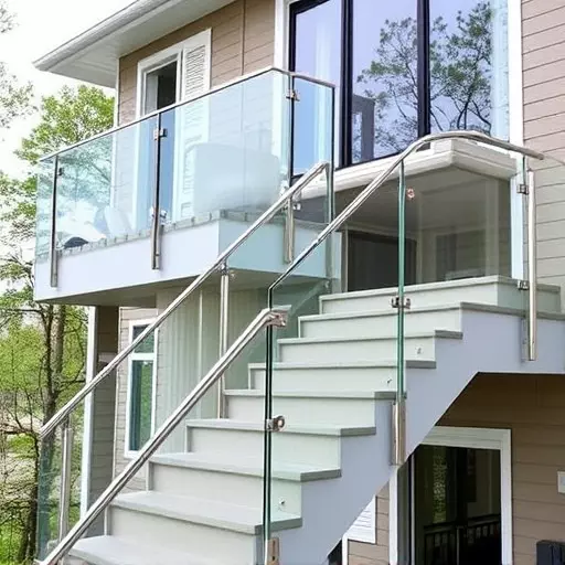 glass railings for balconies and stairs lake Orion Michigan,frameless glass railings,glass balcony railing systems