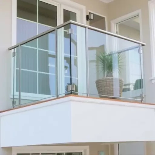 glass railings for balconies and stairs lake Orion Michigan,frameless glass railings,glass balcony railing systems