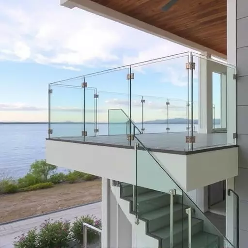 glass railings for balconies and stairs lake Orion Michigan,frameless glass railings,glass balcony railing systems