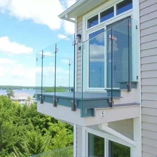 glass railings for balconies and stairs lake Orion Michigan,frameless glass railings,glass balcony railing systems