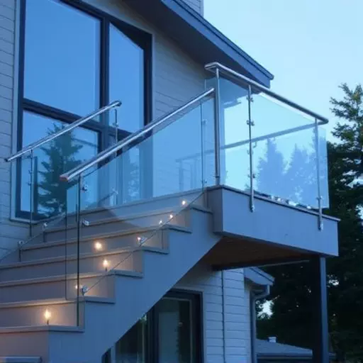 glass railings for balconies and stairs lake Orion Michigan,frameless glass railings,glass balcony railing systems