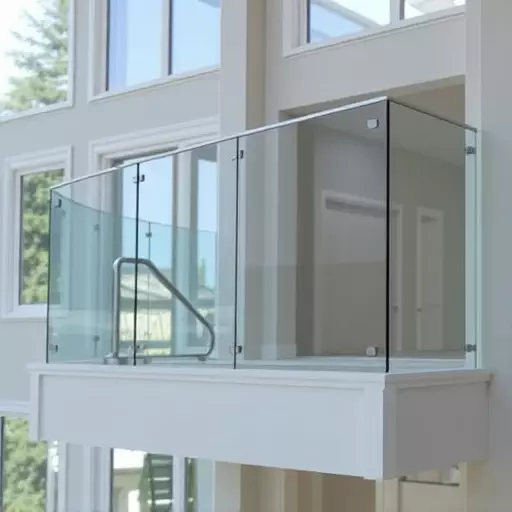 glass railings for balconies and stairs lake Orion Michigan,frameless glass railings,glass balcony railing systems