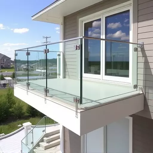 glass railings for balconies and stairs lake Orion Michigan,frameless glass railings,glass balcony railing systems