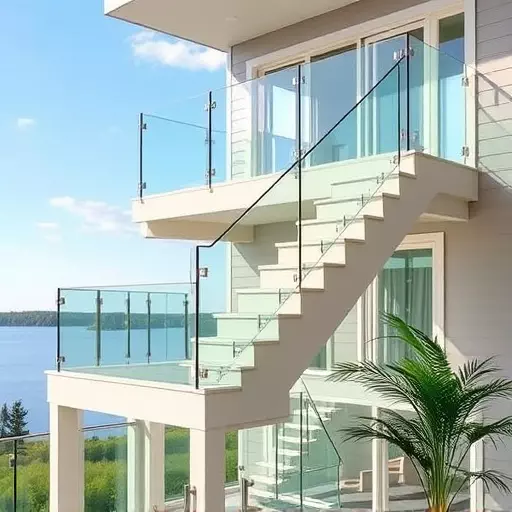glass railings for balconies and stairs lake Orion Michigan,frameless glass railings,glass balcony railing systems