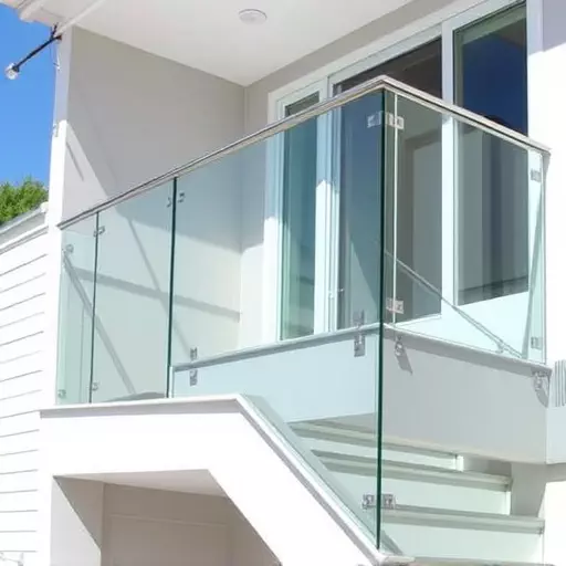 glass railings for balconies and stairs lake Orion Michigan,frameless glass railings,glass balcony railing systems