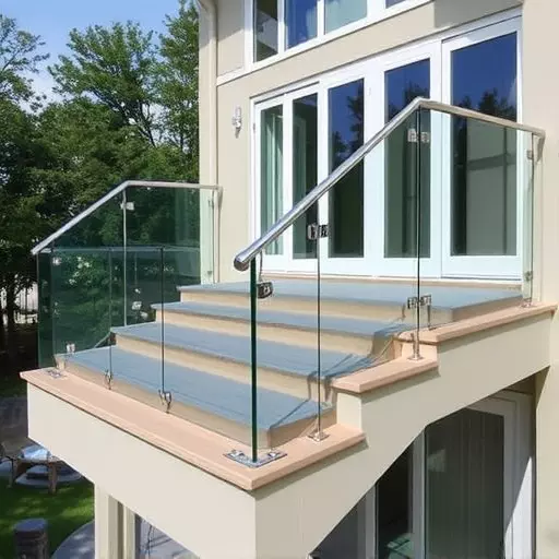 glass railings for balconies and stairs lake Orion Michigan,frameless glass railings,glass balcony railing systems