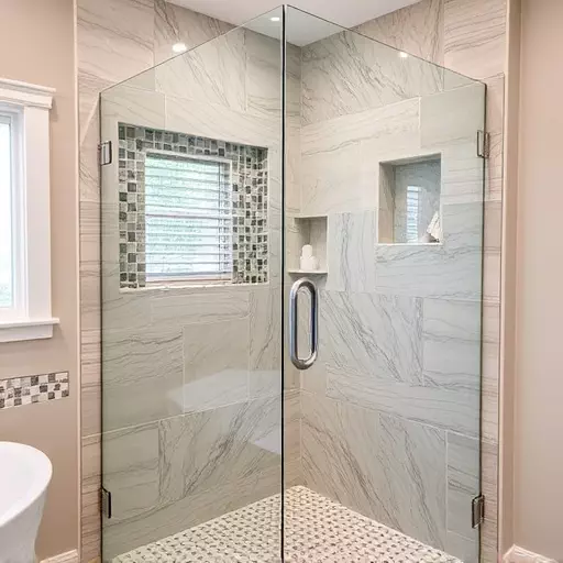Glass Shower Door Installation Rochester Hills MI,Textured shower glass for anti-slip surfaces,Frameless glass compatibility with bathroom tiles