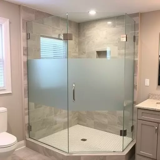 Glass Shower Door Installation Southfield MI,Frameless glass shower enclosures for large bathrooms, Frosted shower doors for privacy-focused designs