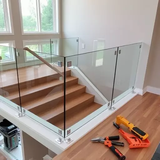 modern glass railings installation lake Orion Michigan,modern glass railings installation guide,tools needed for glass railing installation