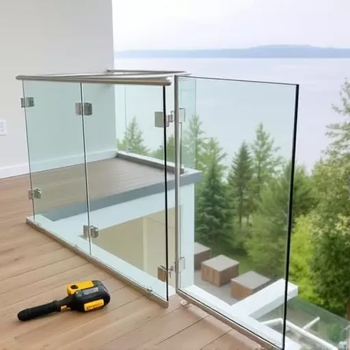 modern glass railings installation lake Orion Michigan,modern glass railings installation guide,tools needed for glass railing installation