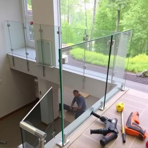 modern glass railings installation lake Orion Michigan,modern glass railings installation guide,tools needed for glass railing installation