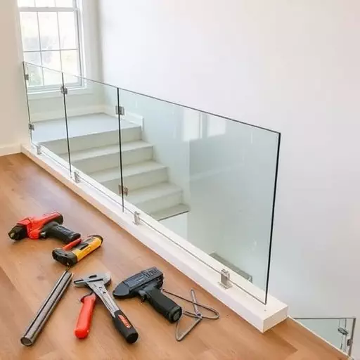 modern glass railings installation lake Orion Michigan,modern glass railings installation guide,tools needed for glass railing installation