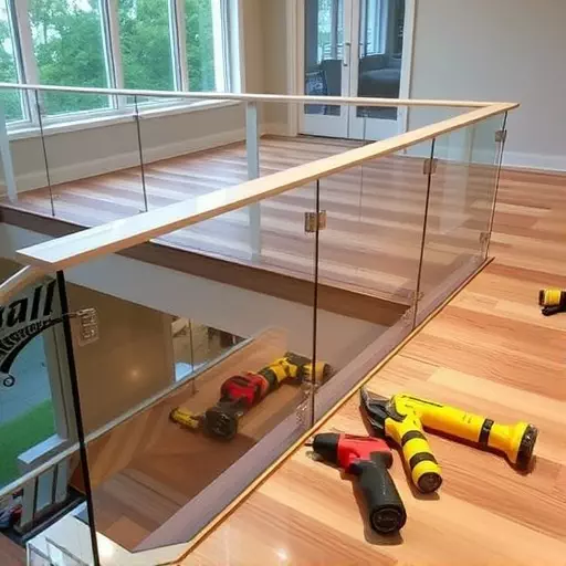 modern glass railings installation lake Orion Michigan,modern glass railings installation guide,tools needed for glass railing installation